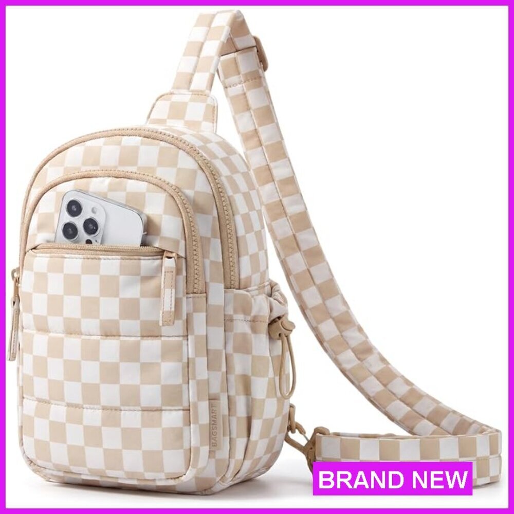 Puffer Crossbody Sling Bag Quilted Chic Travel Hiking Fanny Pack Lightweight